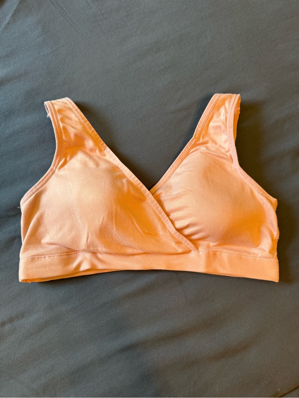 Secret Treasures Coral-Orange Wireless Nursing Bralette
